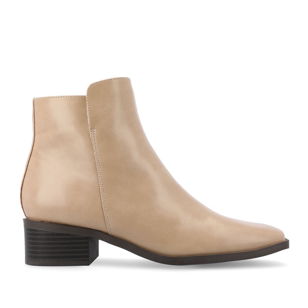 Journee Collection Cappri Square-Toe Booties in Vegan Leather NWOT